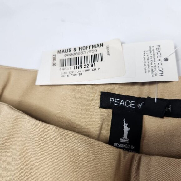 Peace Of Cloth Women's Size 8 Tan Cotton Stretch Pants New - Picture 2 of 7